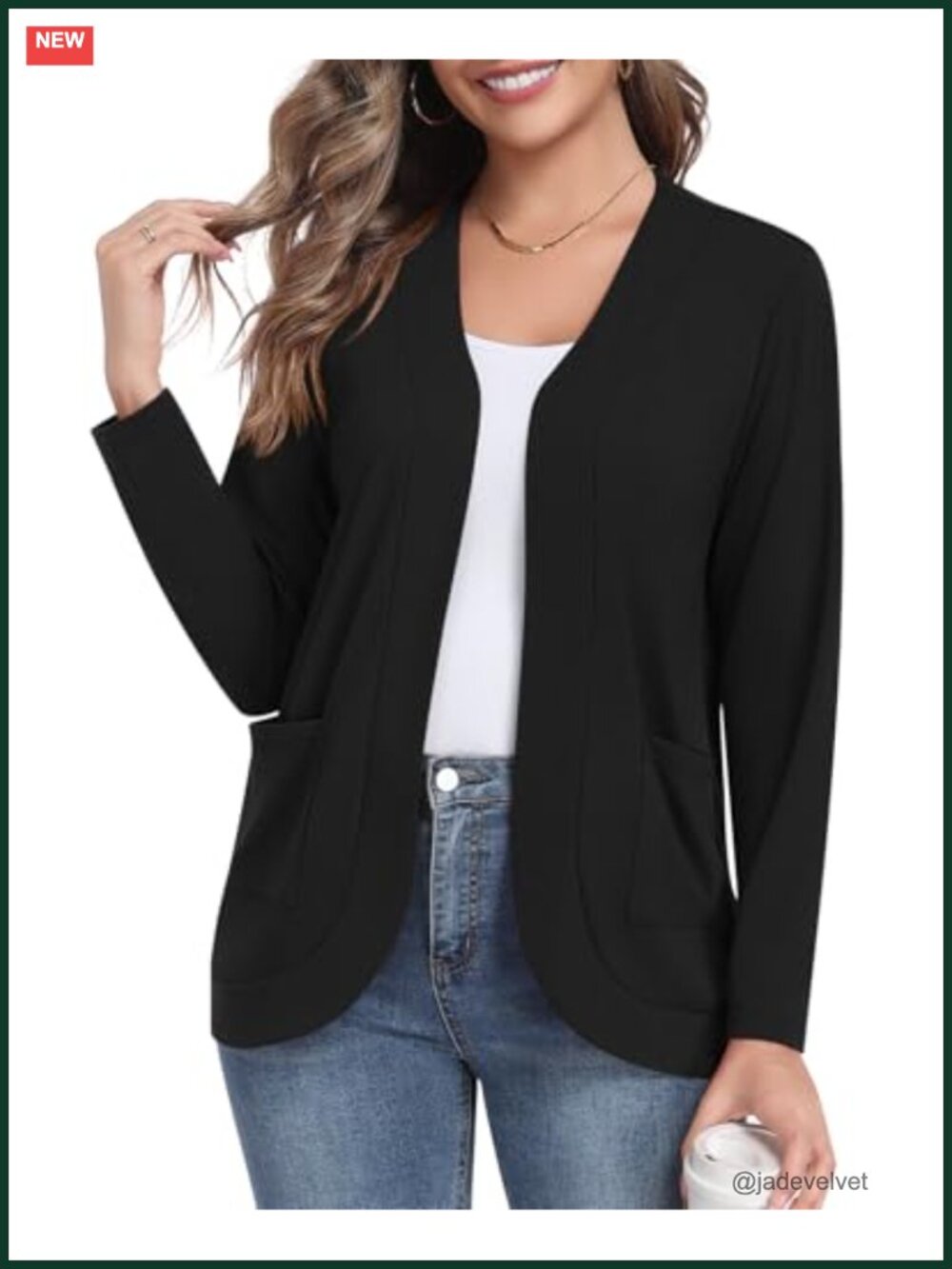 Women's Lightweight Open Front Cardigan Long Sleeve Casual with Pockets